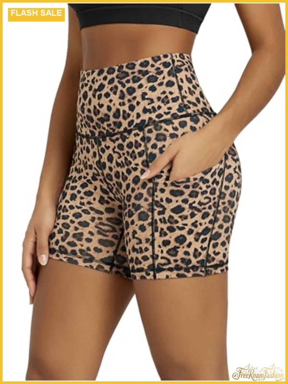 Tummy Control Biker Shorts 4-Way Stretch High Waist with Pockets